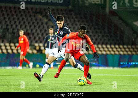 Farum, Denmark. 29th Nov, 2020. Kevin Diks (34) of AGF seen during the 3F Superliga match between FC Nordsjaelland and AGF in Right to Dream Park, Farum. (Photo Credit: Gonzales Photo/Alamy Live News Stock Photo