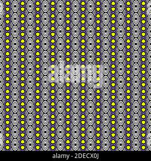 Black, white, light green and violet ornament, bright colorful graphic seamless pattern, geometric monochrome background. For fabric design, wrapper Stock Vector