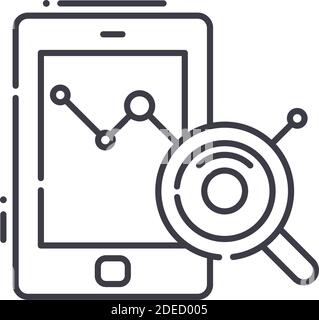 Growth traffic icon, linear isolated illustration, thin line vector, web design sign, outline concept symbol with editable stroke on white background. Stock Vector