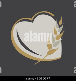 pure symbol of love heart logo design vector illustration Stock Vector