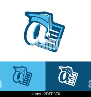 student global study education book logo on the circle vector sign symbol Stock Vector