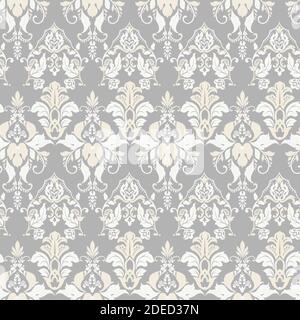 Vector floral wallpaper. Classic Baroque floral ornament. Seamless vintage pattern Stock Vector