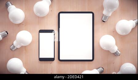 Creative responsive web design development. Good ideas. Stock Photo
