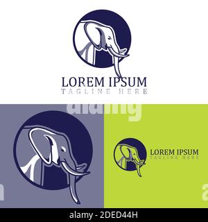 custom special animal Elephant Logo Design vector element illustration Stock Vector