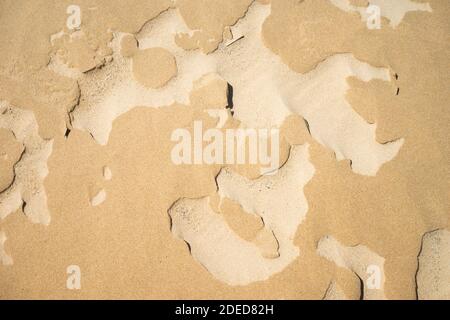 Dried and wet sand texture Stock Photo