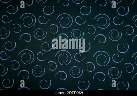 Dark blue background with blue spiral lines Stock Photo
