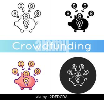 Crowdfunding icon Stock Vector