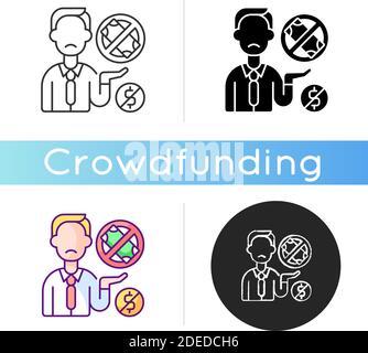 Peer to peer lending icon Stock Vector