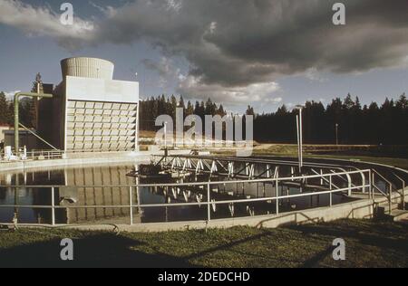 1970s Photo (1972) -  South Lake Tahoe Sewage Treatment Plant Stock Photo