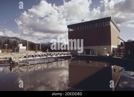 1970s Photo (1972) -  South Lake Tahoe Sewage Treatment Plant Stock Photo