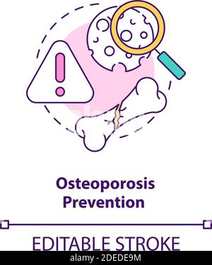 Osteoporosis prevention concept icon Stock Vector