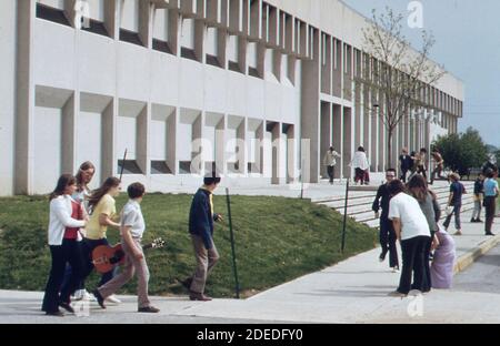 1970s Photos (1973) -   Southside Junior High School; built in 1969  (Location: Columbus; Indiana area) Stock Photo