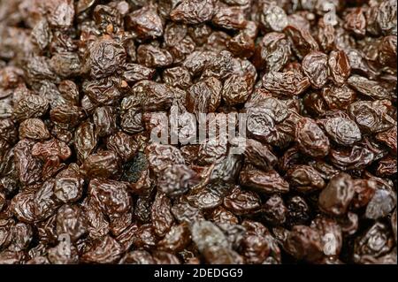 prunes a pile of dried fruits as a background Stock Photo