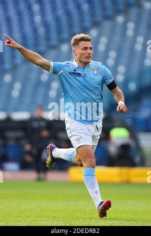 Ciro Immobile of Lazio gestures during the Italian championship Serie A football match between SS Lazio and Udinese Calcio  / LM Stock Photo
