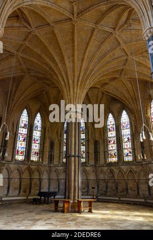 The interior of the Chapter House, Lincoln Cathedral, Lincoln England ...