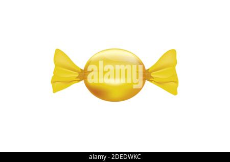 Yellow candy bonbon. vector illustration Stock Vector