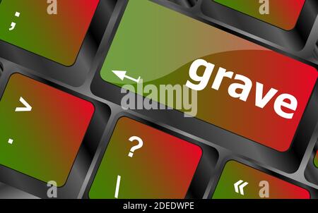 grave button on computer pc keyboard key Stock Photo