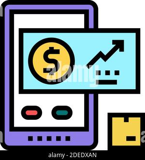 demand forecasting and sales planning line icon vector illustration ...