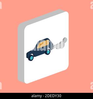 contamination Simple vector icon. Illustration symbol design template for web mobile UI element. Perfect color isometric pictogram on 3d white square. Stock Vector
