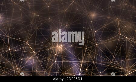 Abstract Connected Dots. Technology Concept Background 3D render Stock Photo
