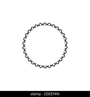 Round element frame, chevron arrows in circle. Stock vector illustration isolated Stock Vector