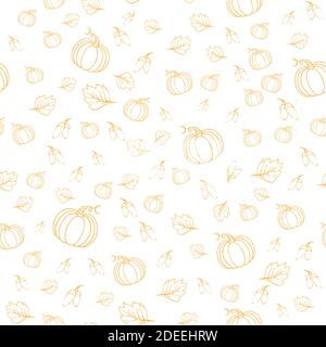 Seamless vector pattern, hand drawn floral background. Halloween collection. Stock Vector