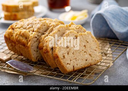 Beer bread on a cooling rack Stock Photo