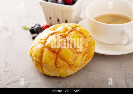 Freshly baked glazed pastry for breakfast Stock Photo