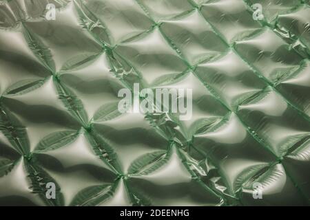 Green bubble wrap Stock Photo