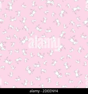 cute cartoon mouse seamless vector pattern background illustration Stock Vector