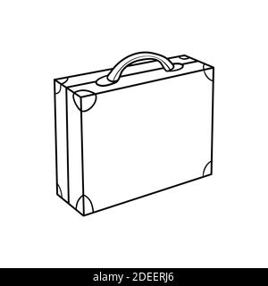sketch of the suitcase on white background, isolated Stock Vector