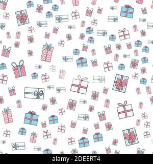 Party presents colorful seamless pattern. Vector, illustration. Stock Vector