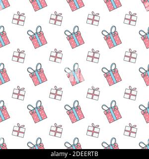 Party presents colorful seamless pattern. Vector, illustration. Stock Vector