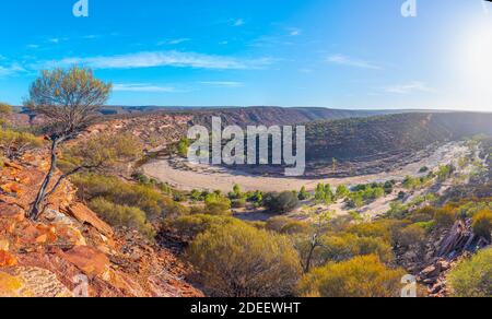 Loop of Murchison river at Kalbarri national park in Australia Stock Photo