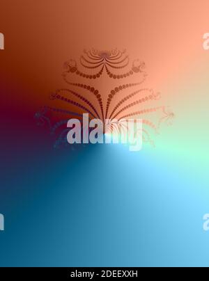 Image of a multicoloured texture with a skewer in the middle Stock Photo
