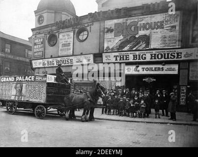 The Grand Palace Cinema in Poplar East London in February 1931 showing WALLACE BEERY CHESTER MORRIS and ROBERT MONTGOMERY in THE BIG HOUSE 1930 director GEORGE W. HILL story and dialogue Frances Marion Cosmopolitan Productions / Metro Goldwyn Mayer Stock Photo