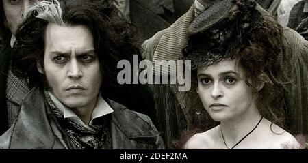 SWEENEY TODD: THE DEMON BARBER OF FLEET STREET 2007 Warner Bros film with Helena Bonham Carter and Johnny Depp Stock Photo