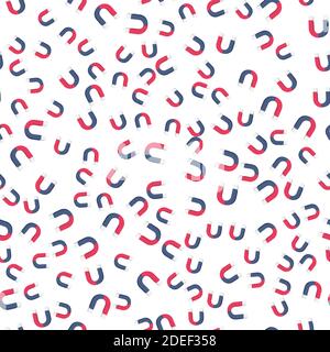 Magnet Seamless Pattern Background. Vector Illustration EPS10 Stock Vector