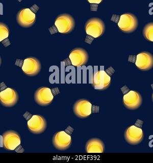 Light Bulb Seamless Pattern Background. Vector Illustration EPS10 Stock Vector