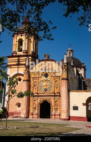 The Misión San Miguel Concá Franciscan mission in the Sierra Gorda mountains, Queretaro, Mexico Stock Photo