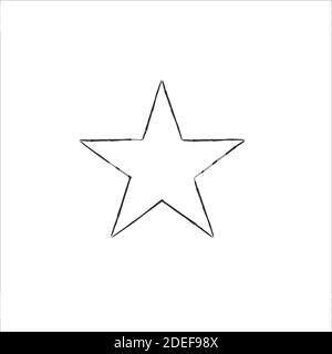 star doodle icon, hand drawn star. Stock vector illustration isolated Stock Vector