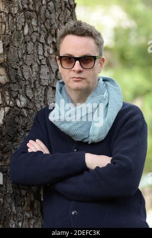 Nicolas Winding Refn attending a photo session during the 11th Beaune Film Festival (Festival International du Film Policier de Beaune) in Beaune, France on April 04, 2019. Photo by Aurore Marechal/ABACAPRESS.COM Stock Photo