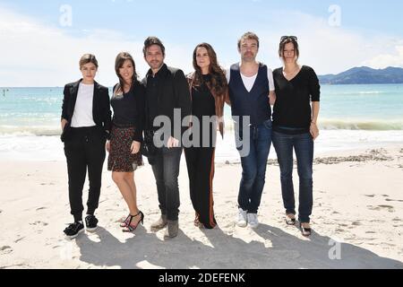 Charlotte Marzo, Elsa Esnoult, Sebastien Roch, Carole Dechantre, Patrick Puydebat and Laly Meignan attend 'Les mysteres de l'amour' photocall during the 2nd Canneseries - International Series Festival on April 07, 2019 in Cannes, France.Photo by David Niviere/ABACAPRESS.COM Stock Photo