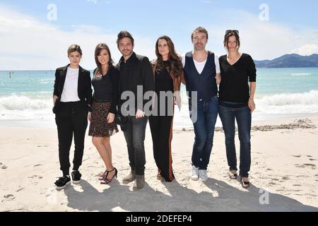 Charlotte Marzo, Elsa Esnoult, Sebastien Roch, Carole Dechantre, Patrick Puydebat and Laly Meignan attend 'Les mysteres de l'amour' photocall during the 2nd Canneseries - International Series Festival on April 07, 2019 in Cannes, France.Photo by David Niviere/ABACAPRESS.COM Stock Photo