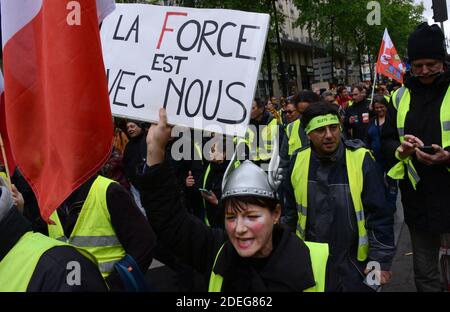 The 25th act of the Yellow Vests protest in Paris, France, on May 04, 2019. Photo by Albert Bouxou/Avenir Pictures/ABACAPRESS.COM Stock Photo