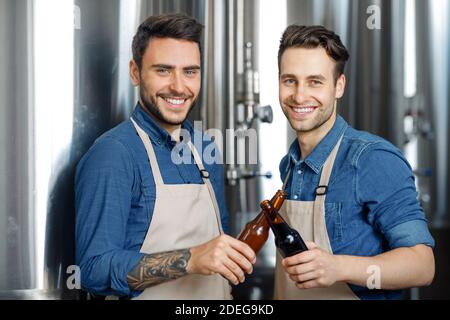 Manufacturing of drink, small business and beer productions Stock Photo