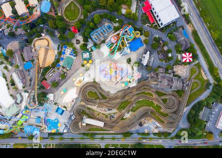 Aerial view of Hersheypark Amusement Park, Hershey, PA, USA Stock Photo ...