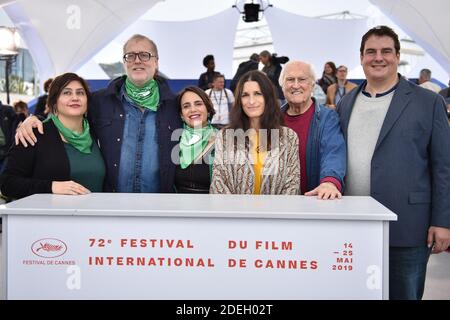 Director Juan Solanas wearing a bandana and members of the cast attend the 'Let It Be Law (Que Sea Ley)' photocall during the 72nd annual Cannes Film Festival on May 18, 2019 in Cannes, France. Photo by Lionel Hahn/ABACAPRESS.COM Stock Photo