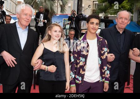 Jean-Pierre Dardenne, Victoria Bluck, Idir Ben Addi and Luc Dardenne attend the screening of Young Ahmed (Le Jeune Ahmed) during the 72nd annual Cannes Film Festival on May 20, 2019 in Cannes, FrancePhoto by David Niviere/ABACAPRESS.COM Stock Photo