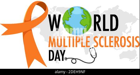 World Multiple Sclerosis Day logo or banner illustration Stock Vector